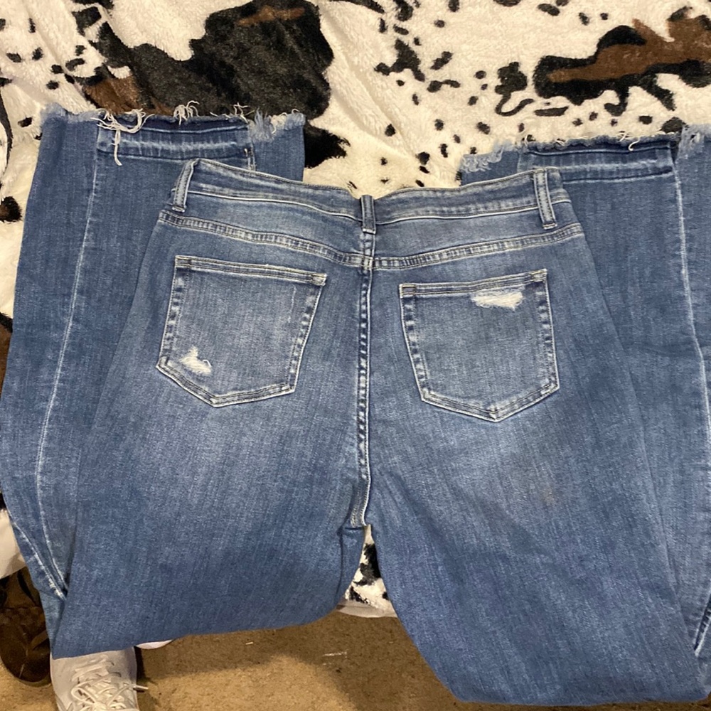 Flying Monkey distressed flare jeans